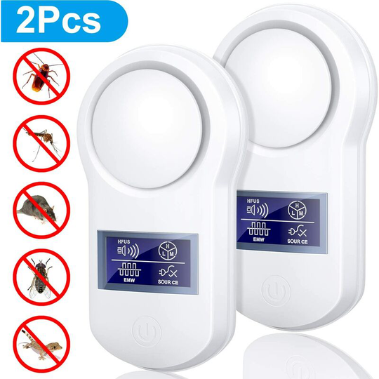 Denuotop - Pest Control Mouse Ultrasonic Conversion Frequency and lcd Screen Efficiency Guaranteed to Fight Rats Cockroaches Insects Ants Spider (2