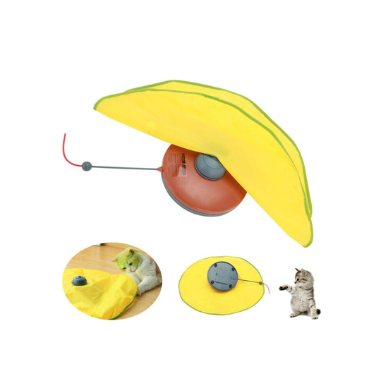 Cat's Meow Motorised Revolving Toy Mouse Wand Tail Indoor Pet Exercise