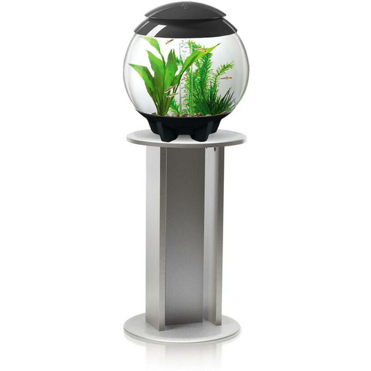 Biorb - Halo 15L Aquarium in Grey with mcr led Lighting, Silver Stand and Heater Pack