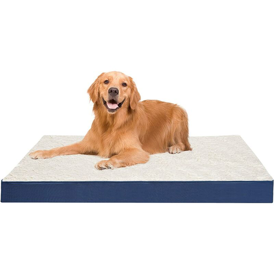 Dog Bed for Large Dogs, Orthopedic Foam Mattress - Dog beds - 112cm * 81cm * 8cm, Blue - Blue
