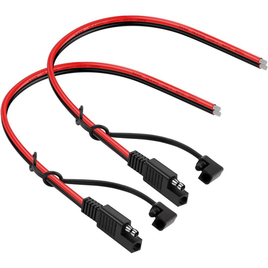 Joorrt - 2 Pack sae Extension Cable sae Quick Connector Disconnect Plug for rv Trolling Motor Solar Panel (16AWG)