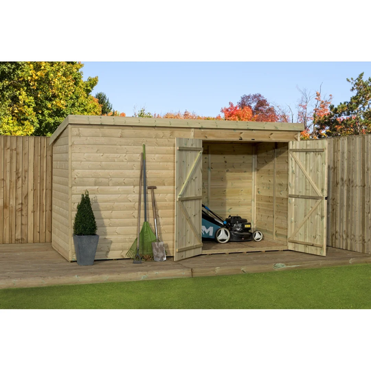 9 Ft. W x 6 Ft. D Solid Wood Garden Shed