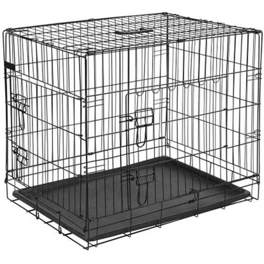 Dog Crate Metal 107x70x77.5 cm Black 15004 Black - @pet