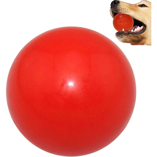 Indestructible Dog Ball Dog Chew Toys for Aggressive Fishermen, Dog Training Accessories, Pure Natural Rubber Solid Rubber Bouncy Ball, 7cm, Red