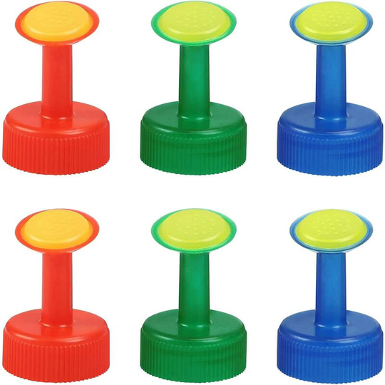 6 Pack Plastic Sprinkler Nozzles for Bottles, Sprinkler for Indoor Watering Can, Seedlings, Plants and Garden