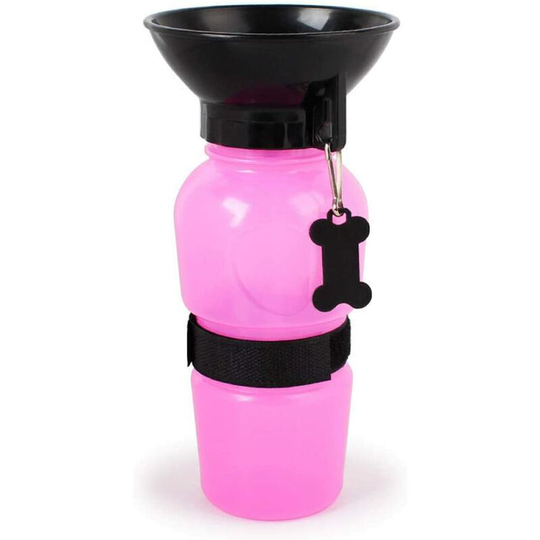 Pink Pet Waterer, Reversible And Lightweight Travel Water Bottle For Pets Like Dogs And Cat