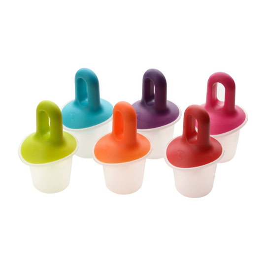 Set of 6 Ice Lolly Makers - Assorted Colour