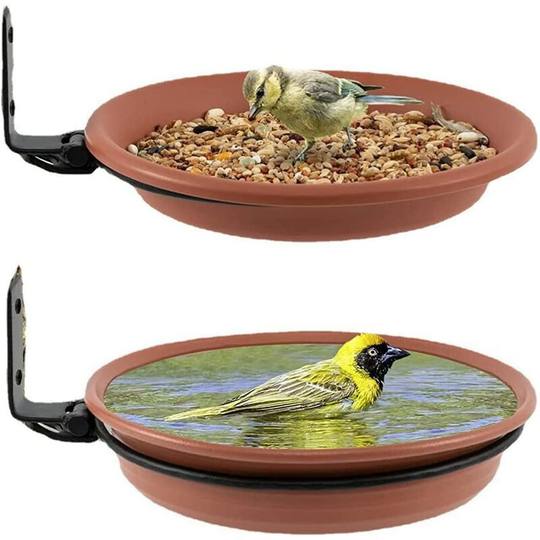 2pcs outdoor hanging bird feeder, balcony bird feeder, wild bird bath, free standing bird feeder