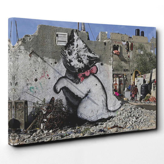 Kitten Graffiti Graphic Art on Canvas