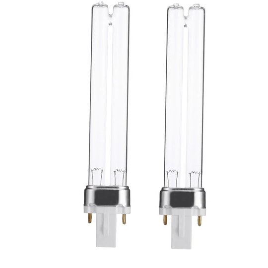 2PCS 9W G23 Base Aquarium Fish Tank uv Sterilizer Purifier Bulbs Germicidal Ultraviolet Replacement Light Bulbs