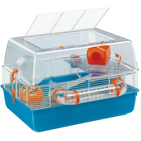 Ferplast - Duna Fun Hamster Cage (One Size) (Blue) - Blue