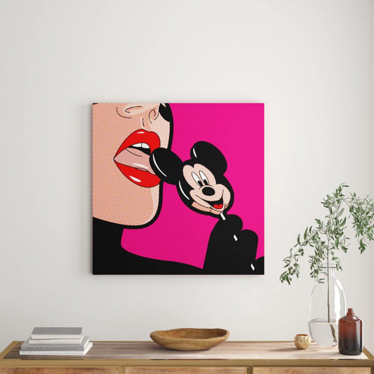 Candy Mouse by Léon Graphic Art Wrapped on Canvas