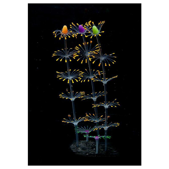 Aquarium Strip Coral Plant Decor Glow Effect Decor, Orange, 7.8' x 4' x 2.3' - Thsinde
