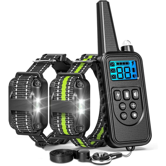 Remote Control Dog Training Collar, Waterproof Pet Rechargeable Safety Electric Trainer with Remote Control