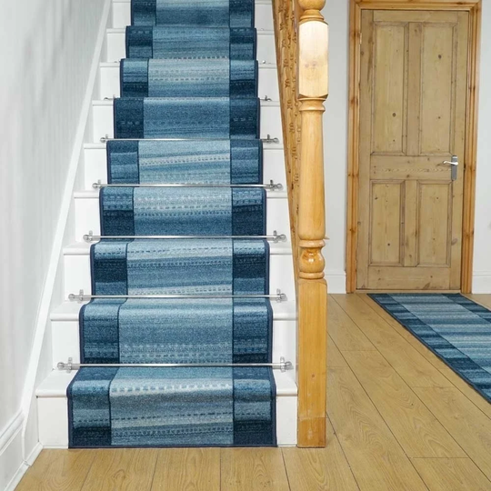 Gravesham Stair Looped Blue Rug