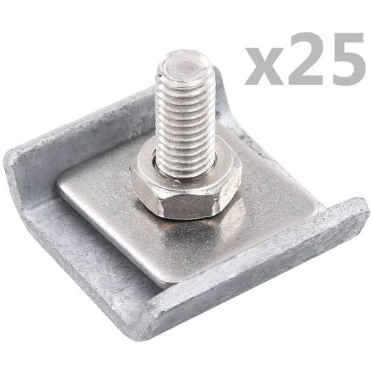 Grid Mat Connector 25 Sets Silver - Silver