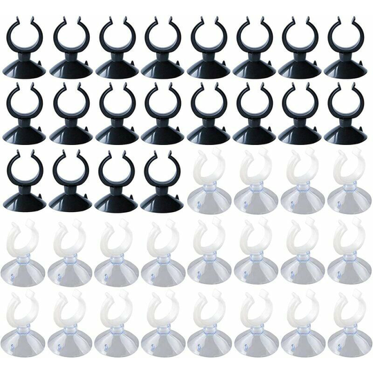 Fish Tank Pipe Holder Suction Cup Fish Tank Pump Black Plastic Fish Tank Heating Suction Cup Fish Tank Suction Cup Fish Tank Pipe Accessories 16mm