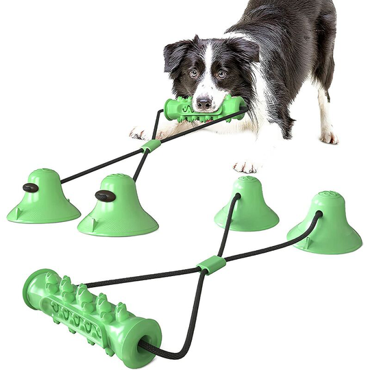 Chew Toys for Dogs with Suction Cups-Chew Toys for Small, Medium and Large Dogs-Green