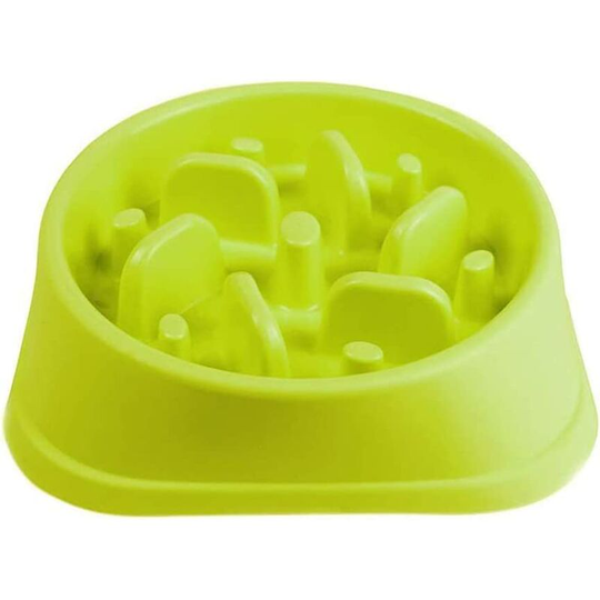 Non-Slip Rubber Dog/Cat/Slow Down Feeder, Food Feeder, Pet Bowl, Food Bowl, Dog Bowl, Feeder, Anti-Spray (Green)