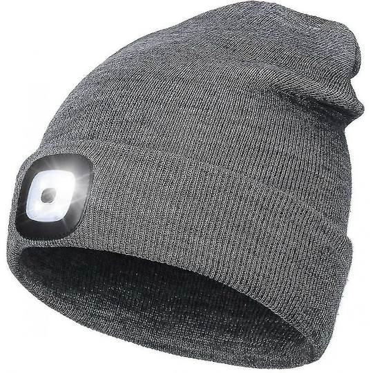 LED Hat with Light, Unisex 4 LED USB Rechargeable Headlamp