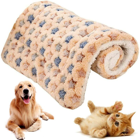 Cat Dog Blankets, Fluffy Puppy Cushions, Pet Fluffy Fleece Mat Soft Pad Cushion, Star Pattern (55 * 70CM)
