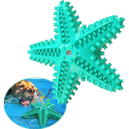 Groofoo - Starfish Shaped Dog Squeak Toys, Indestructible Starfish Sound, Chew Toys for Small Medium Dogs, Large Dogs, Puppies, Teeth Cleaning Toys