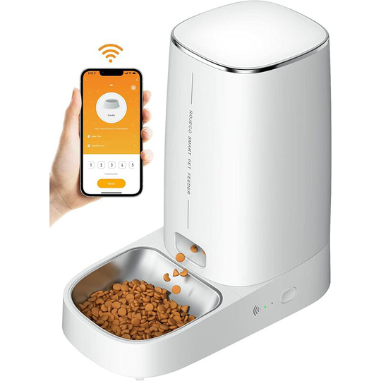 4L WiFi Automatic Cat and Dog Feeder, Dry Pet Food Dispenser with App Control and Timer for Small and Medium Pets