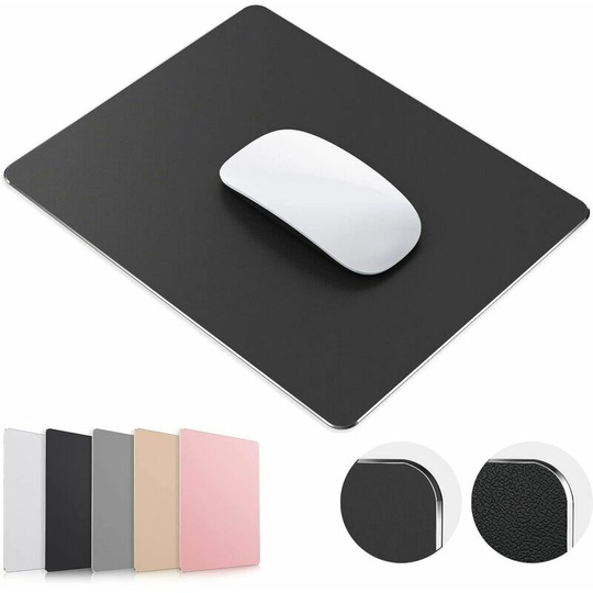 MUFF Mouse Mat Mouse Pad Gaming Aluminium Mousepad Hard Double Side black