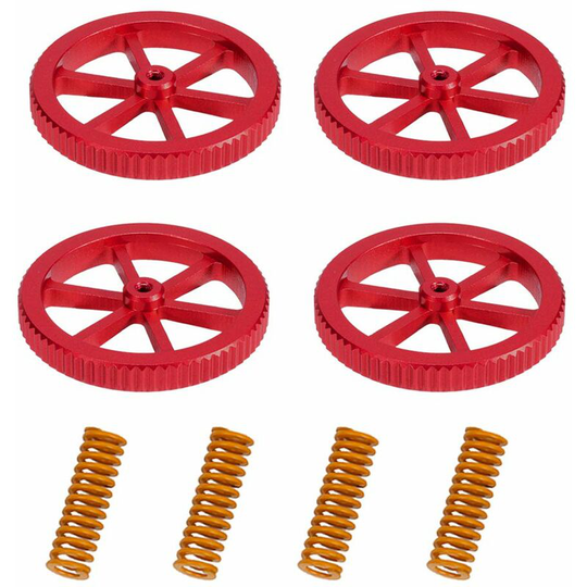 Sun Flowergb - 4 Pack Metal Leveling Nuts and Springs for Ender 3/3 Pro/3 V2/3 Max, Ender 5/5 Plus/5 Pro, cr 10 Series Stay Level 3D Printer Bed