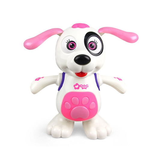 (Pink) Pink Light Music Dog Toys For Girls Kids Gifts