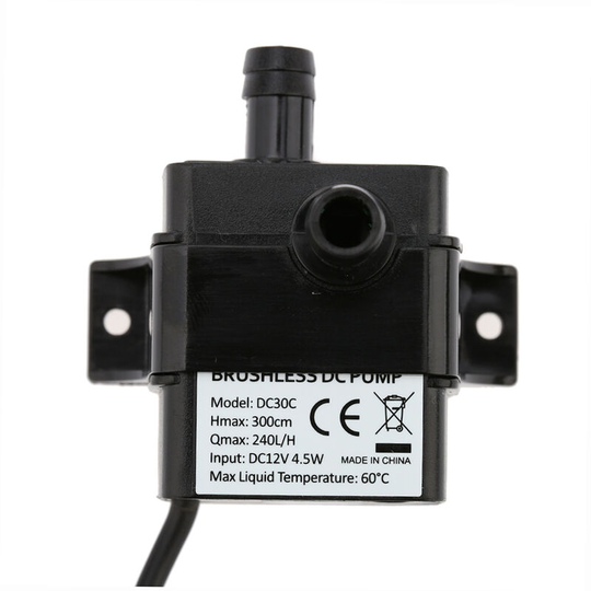 Ultra-quiet Mini DC12V 4.5W Micro Brushless Water Oil Pump Waterproof Submersible Fountain Aquarium Circulating - Anself