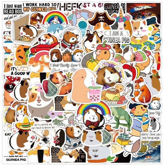 Ilovemilan - 100 pieces of guinea pig car cartoon graffiti stickers suitcase notebook motorcycle stickers