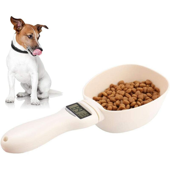 Dog Measuring Spoon, Weighing Spoon with lcd Display for Dog Cat Rabbit Birds Kibble Food