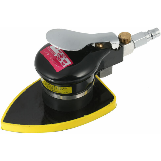 Pneumatic Orbital Sander Air Sander Polisher Small Triangular Handheld Sander Mouse Car Corner Detail Sander Paint Maintenance Rust Removal