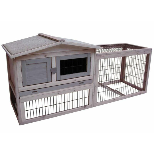 Flamingo - Rabbit Hutch Sunshine Cottage 155x53x70 cm 201902 Grey