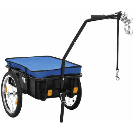 Bike Cargo Trailer/Hand Wagon 155x60x83 cm Steel Blue Vidaxl Black