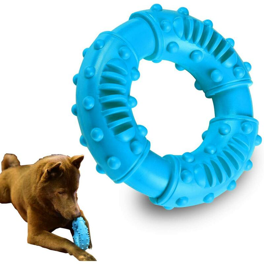 Echoo - Durable Dog Chew Toy for Aggressive Chewers - Ultra Tough Natural Rubber Puppy Teething Toy, Nearly Indestructible Dog Toy for Medium and
