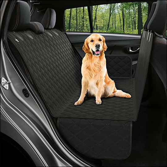 Dog car seat cover, suitable for most cars, with adjustable pet dog seat belt and cleaning brush carrying bag