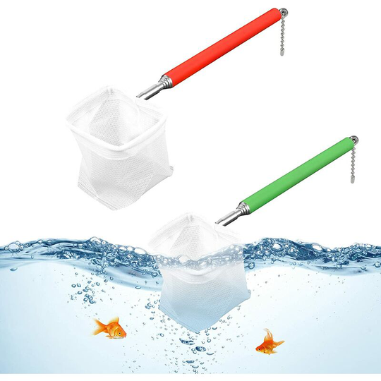 Betterlifegb - Network nets for aquarium, 2pcs fishing nets for the aquarium use a scalable design, fishing net for the aquarium uses a soft material