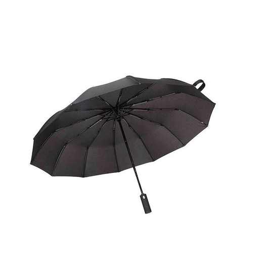 Folding Umbrellas Compact 12 Rib Folding Umbrella,Auto Open/Close Large Rain Umbrellas with Teflon Coating,Ergonomic Handle - 12 Bones Black