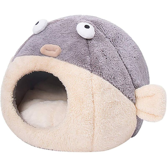 Closed Kennel, Dog Cat House Winter, Foldable Animal Nest Autumn and Winter, Cat Bed and Cave 2 in 1 S
