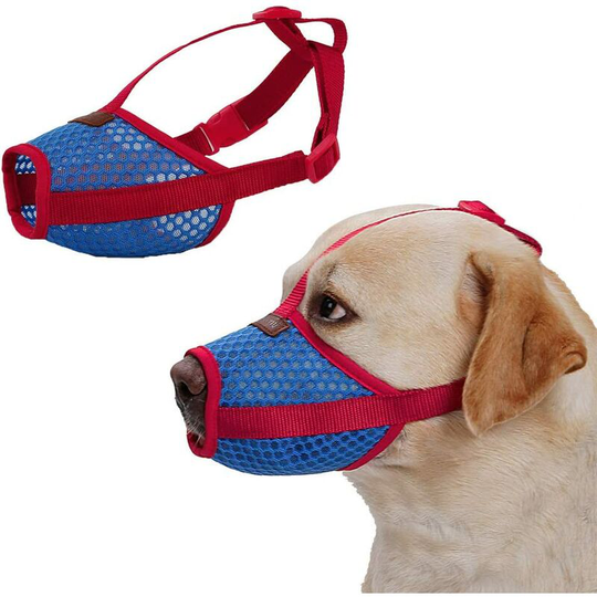 Mesh Breathable Dog Muzzle - Anti-Bark Adjustable Mouth Cover for Small Medium Dogs (xl)