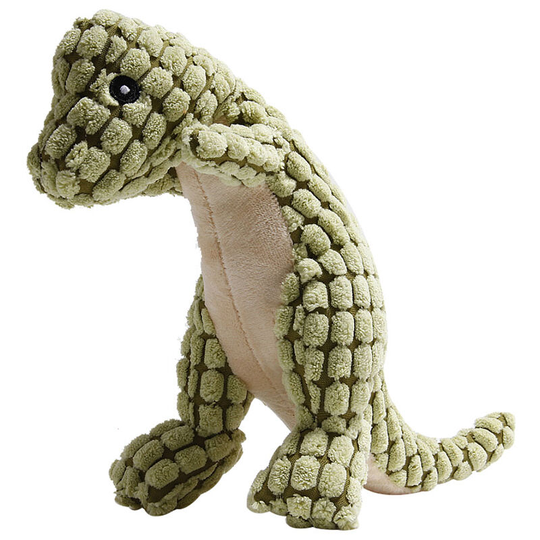 Cute Dinosaur Shaped Pet Molar Toys Bite Resistant Animal Chew Dog Squeaky Plush Toy for Puppy to Clean Teeth Pet Accessories, Green - Green