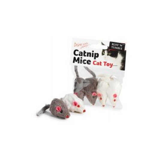 Ruff 'n' Tumble Catnip Mice 4 Pack (One Size) (May Vary) - May Vary - Sharples
