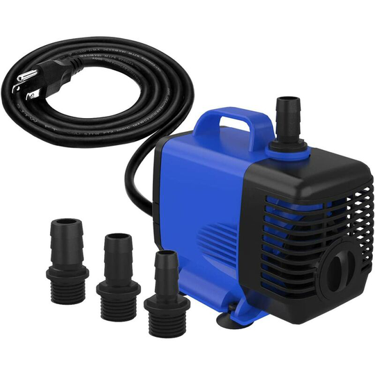 Submersible Pump 800GPH Ultra Quiet with Dry Burning Protection High Lift for Fountains, Hydroponics, Ponds, Aquariums & More,Blue,1pc【PHS-680】
