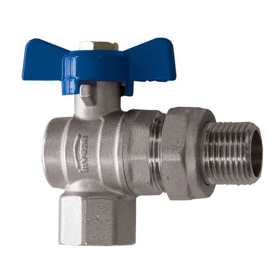 Standard Water Flow Rate Angled Ball Valve with Butterfly Handle Female x Male 3/4' bsp