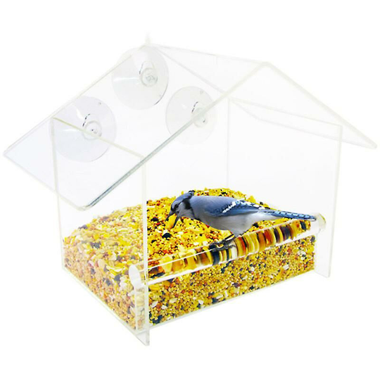 Bird Pet Stand Feeder House Shaped Bird Feeder - ssxjv