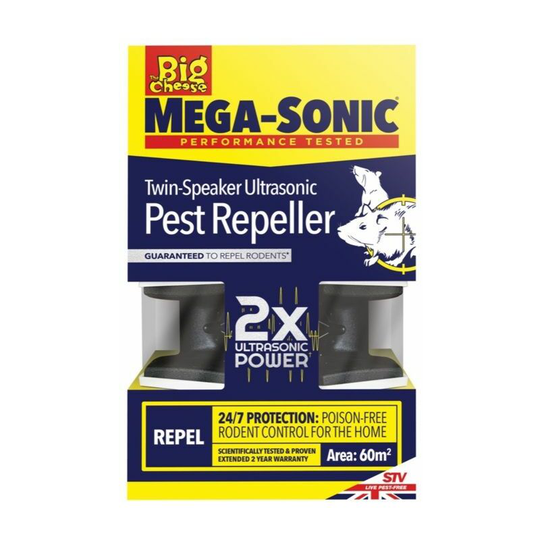 The Big Cheese Mega Sonic Twin Speaker Ultrasonic Pest Repeller - STV725