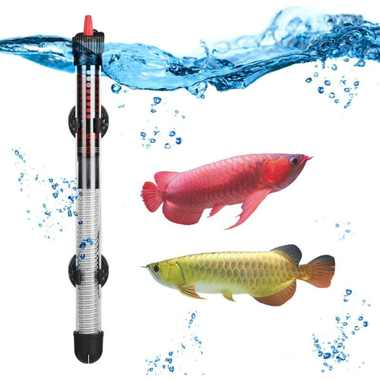 Fish Tank Heater,Aquarium Heater,Adjustable,with 2 Suction Cups Submersible, for 10-30 Gallon Marine Saltwater and Freshwater