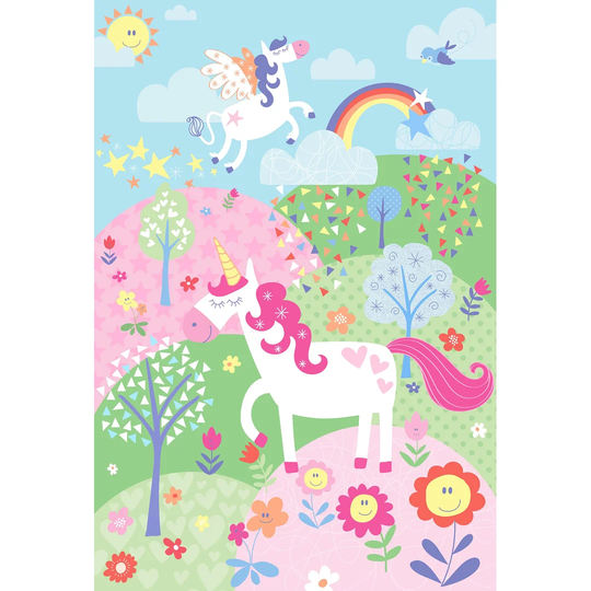 Glenda Graphic Art Print on Paper with Unicorn
